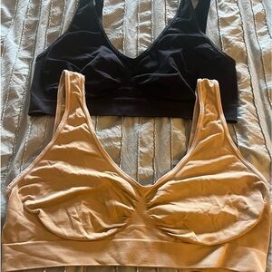 Sports Bras (2) black and beige. never worn, size 2X